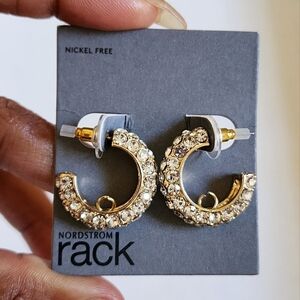 NWT Nordstrom Rack Gold Hoop Earrings Nickle Free